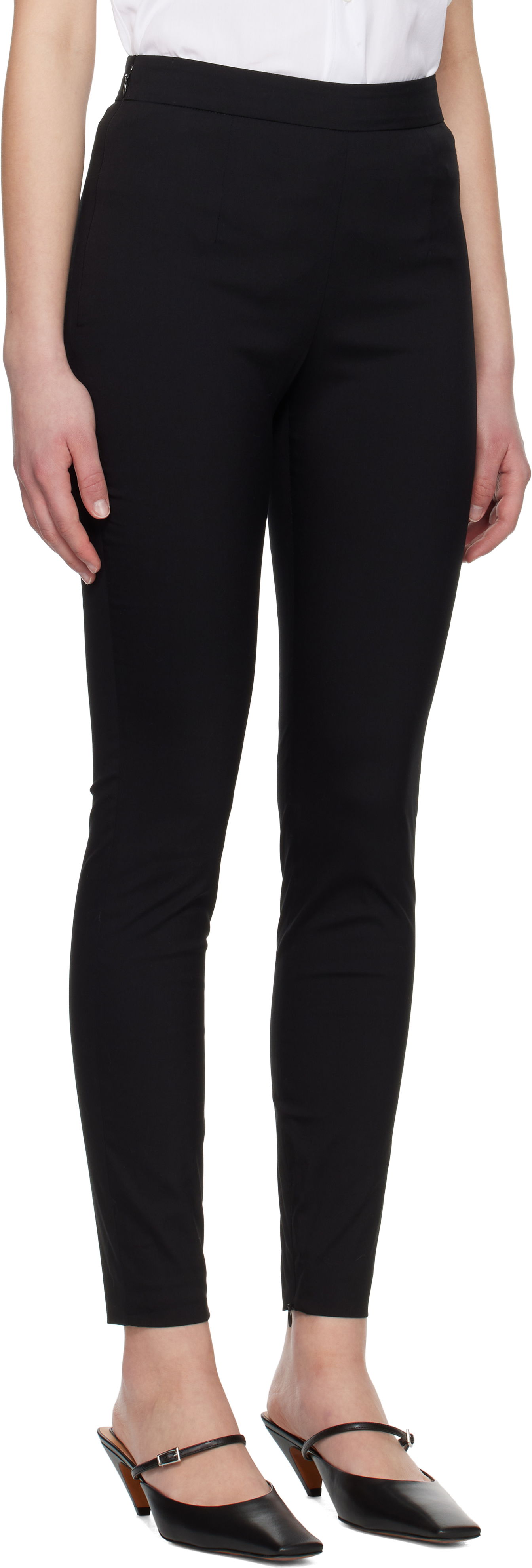 Pajkice Marni Marni Stretch Poplin Symbol Trouser Leggings Črna | PAMA0571S0 UTC477, 1