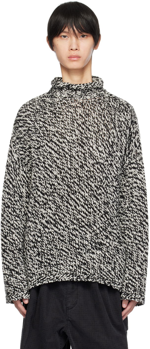 Pleteni pulover Acne Studios Rolled Turtleneck Črna | B60290-, 0