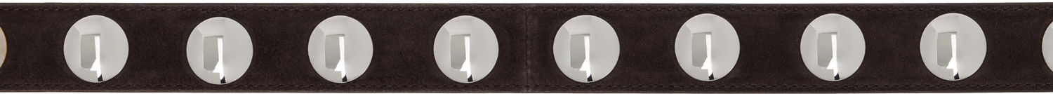 Pasovi Khaite 'The Benny' Suede Belt with Silver-Tone Hardware Rjava | 10014-726, 1