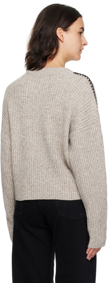 Pleteni pulover rag & bone Rag & Bone Ingrid Rib Knit Sweater Siva | WAS23F014FS14, 2