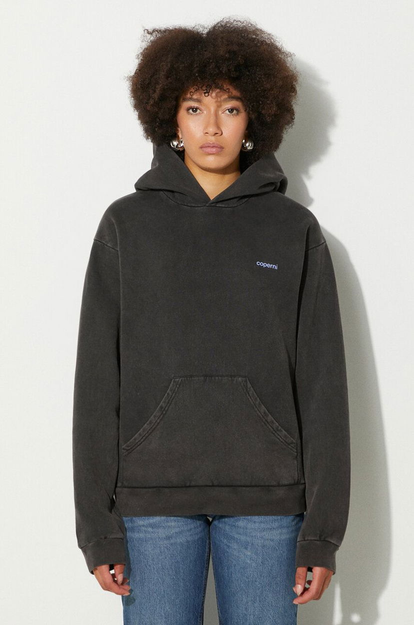 Pulover Coperni Washed Horn Hoodie Črna | COPJS15BIS523W