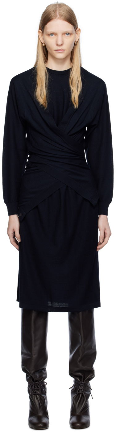 Obleke LEMAIRE Lemaire Midi Dress Mornarica | DR1030 LK087