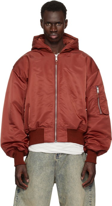 Bomber jakna Entire Studios Entire Studios Hooded Broad Bomber Jacket Rdeča | ES2539GA, 0