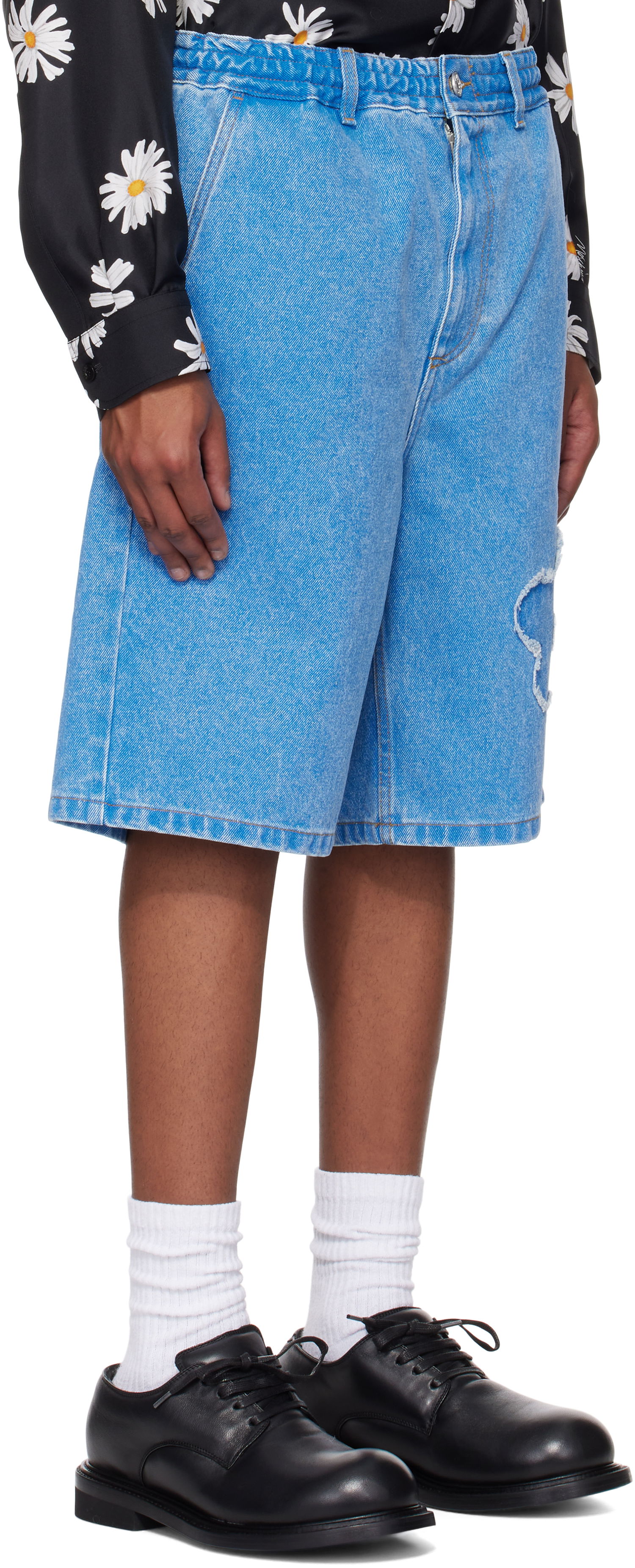 Kratke hlače Marni Marni Patch Denim Shorts Modra | PUJU0070Q2 USCX34, 1