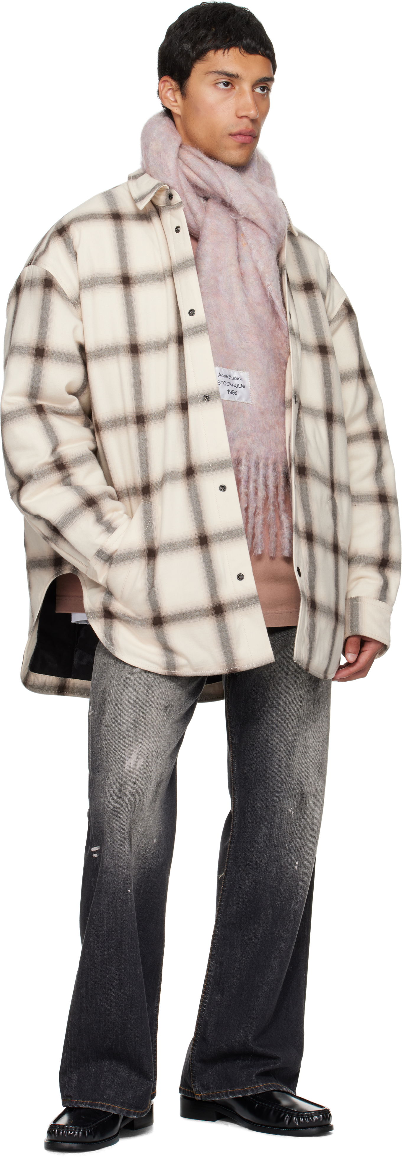 Šala Acne Studios Acne Studios Mohair & Wool Scarf Roza | CA0392-, 1