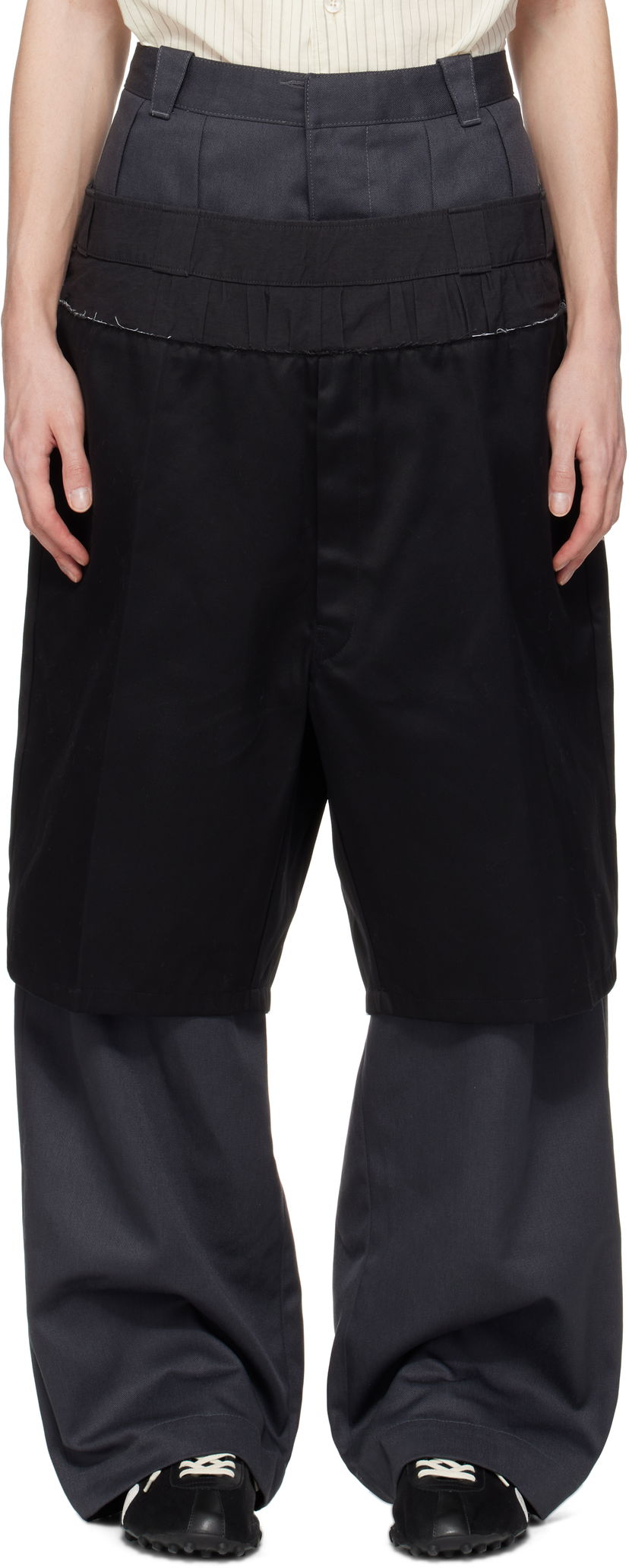 Hlače Maison Margiela Maison Margiela Layered Trousers Črna | S51KA0604 MTN067