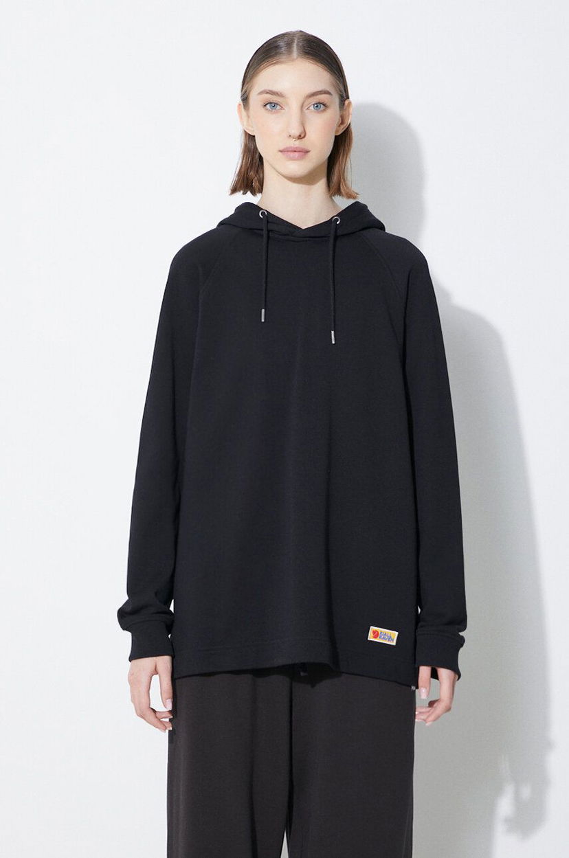 Pulover FJÄLLRÄVEN Vardag Hoodie Črna | F86987.550