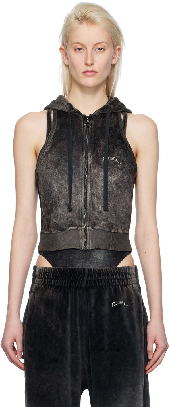 Pulover Diesel T-Crity-N1 Hoodie Črna | A12135 0KKAL