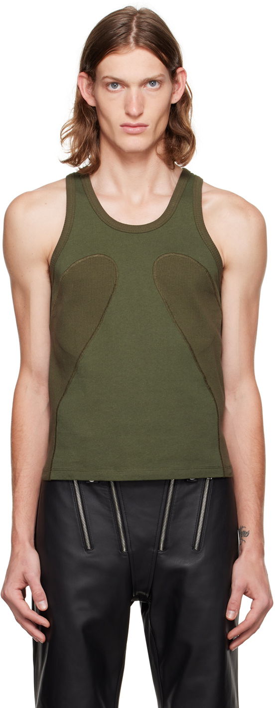 Majica brez rokavov Dion Lee Ribbed Tank Top Zelena | C3064P22
