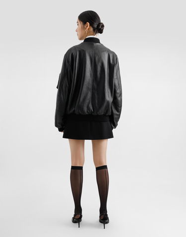 Krila Dolce & Gabbana Dolce & Gabbana A-Line Wool Crepe Miniskirt Črna | F4CYTTFU2TZN0000, 2