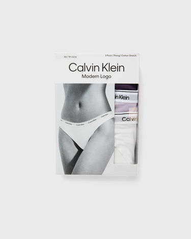 Spodnjice CALVIN KLEIN Thong 3-Pack, Size L Lila | 000QD5209EQA7, 2