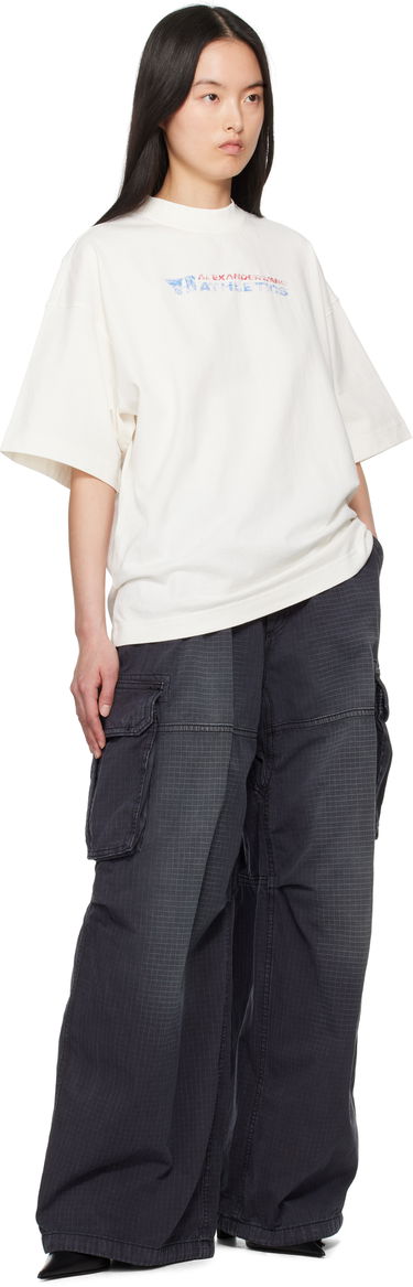 Majica Alexander Wang Alexander Wang Logo-Print T-Shirt Bela | UCC2251835, 3