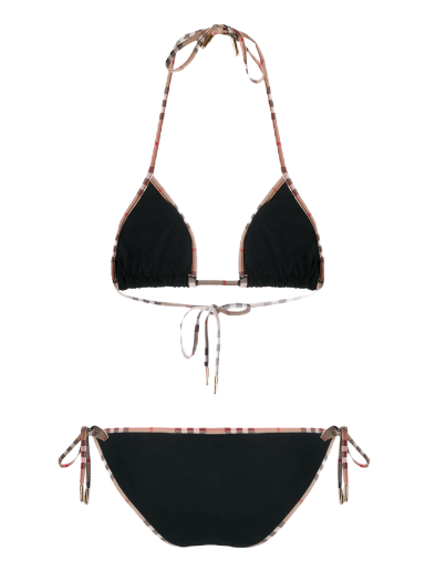 Kopalke Burberry Vintage Check Trim Bikini Črna | 8010582