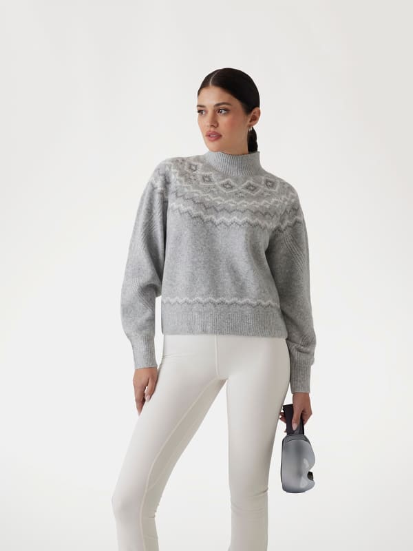 Pleteni pulover GUESS Wool-Blend Sweater Siva | W4PR0ZZ3LQ0