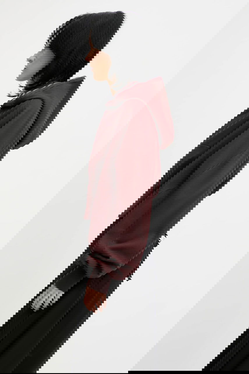 Pulover Rick Owens Rick Owens DRKSHDW Collage Gimp Hoodie Bordo | DS02E7233.RIG, 1