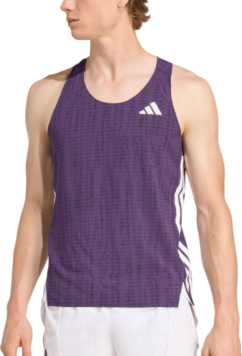 Majica brez rokavov adidas Originals Adizero Running Tank Top Lila | jp3773