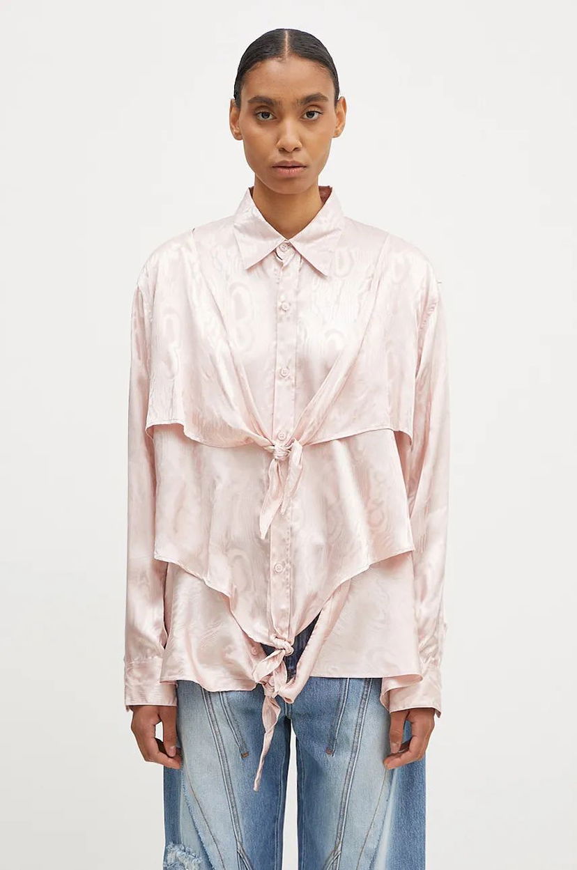 Srajce Martine Rose Knotted Relaxed Shirt Roza | 436WS08106