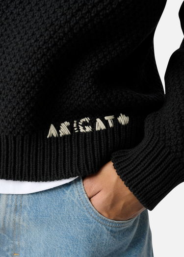 Pleteni pulover AXEL ARIGATO Block Knit Crew Neck Sweater Črna | A3331003, 6