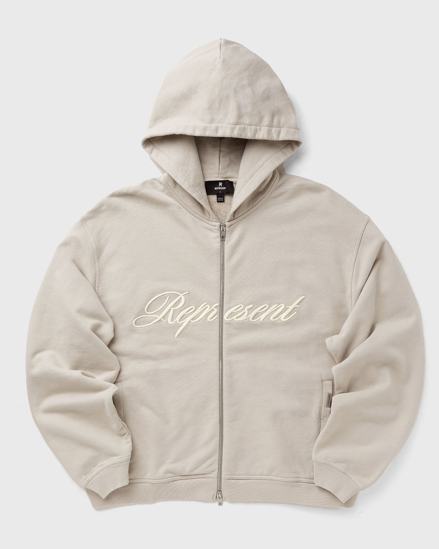 Pulover Represent Clo Represent Script Logo Zip Hoodie Bež | MLM100025-25, 1
