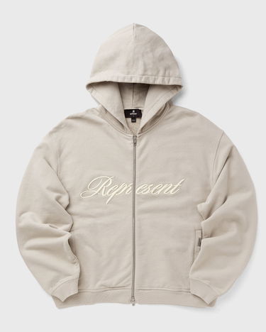 Pulover Represent Clo Represent Script Logo Zip Hoodie Bež | MLM100025-25, 1