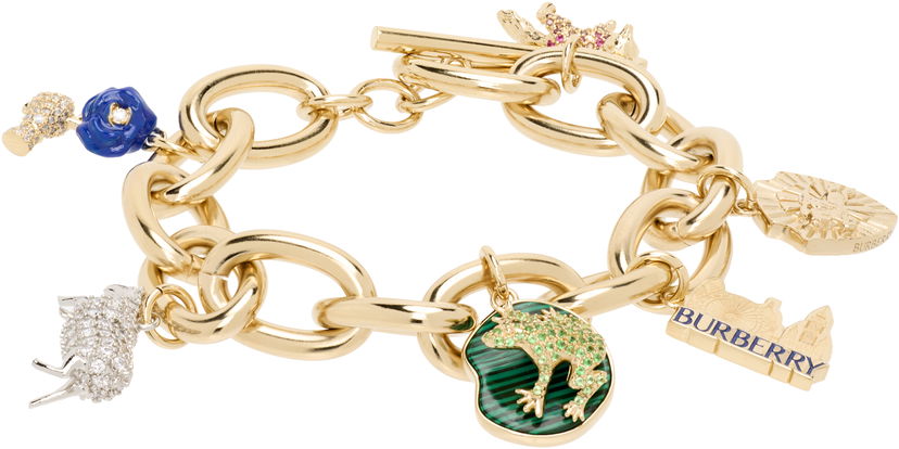Zapestnica Burberry Burberry Gold-Tone Charm Bracelet Rumena | 8112024