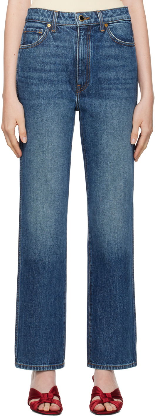 Kavbojke Khaite Blue Abigail Jeans Mornarica | 1071908099