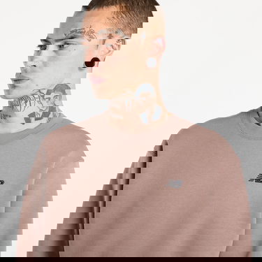 Pulover New Balance New Balance Linear Graphic Fleece Crew Sweatshirt Rjava | MT53529EAS, 1