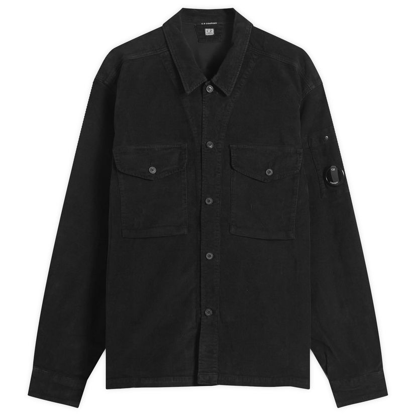 Srajce C.P. Company Corduroy Overshirt Črna | 19CMOS072A-006410O-999
