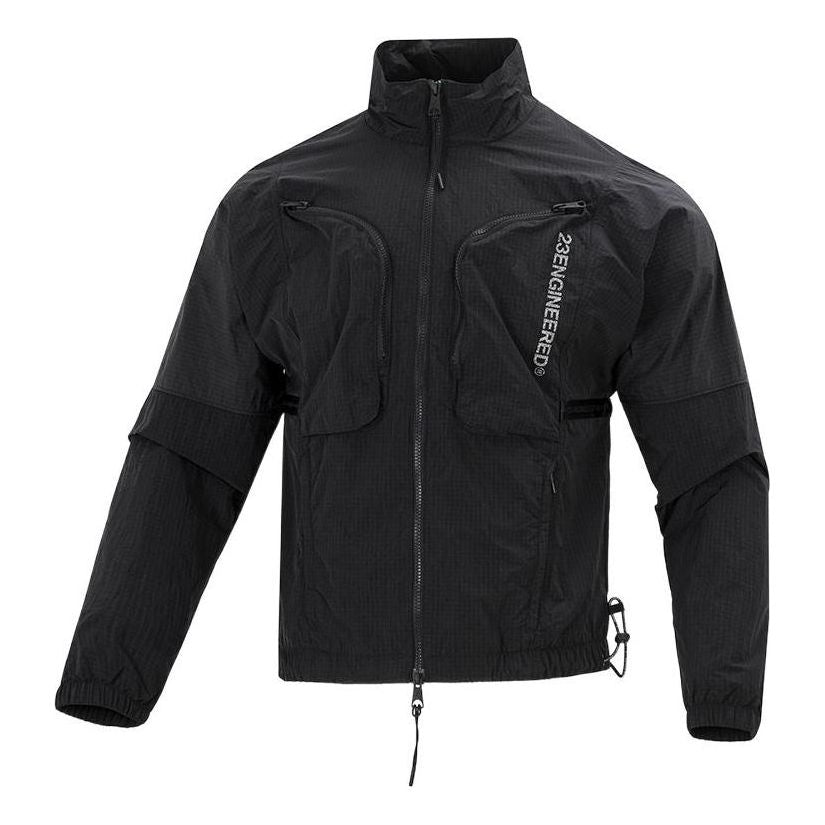 Vetrovka Jordan Air Jordan SS22 Zipper Stand Collar Jacket Črna | DJ0256-010