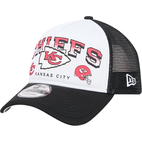 Kapa New Era NFL Kansas City Chiefs Retro Wordmark 9FORTY A-Frame Trucker Cap Bela | 60573562