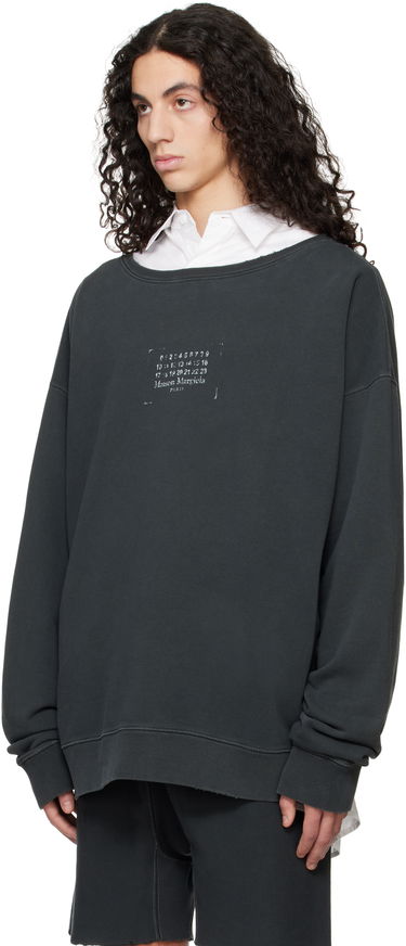 Pulover Maison Margiela Maison Margiela Stamp Logo Sweatshirt Siva | S50GU0235 M25019, 3