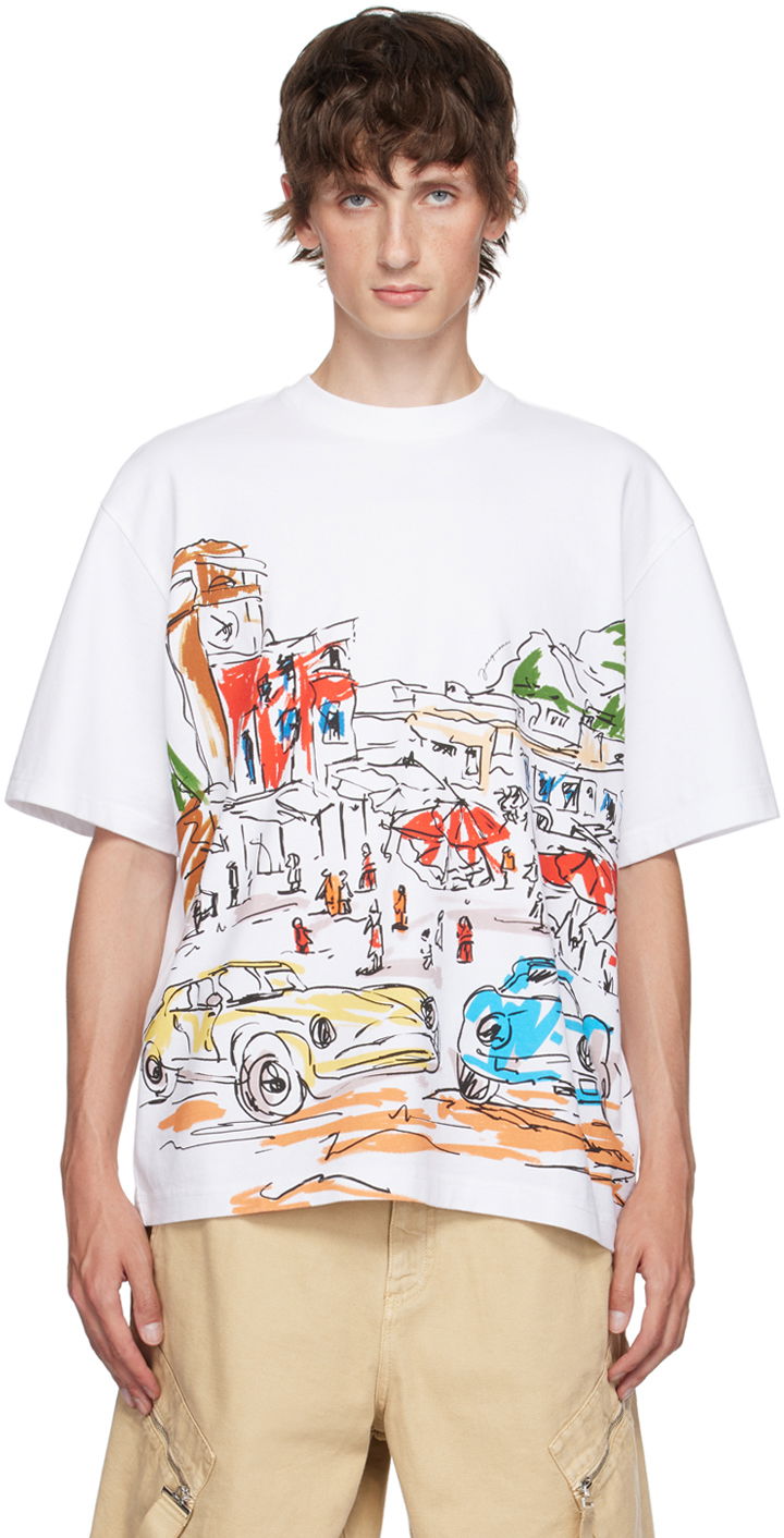 Majica Jacquemus White La Casa 'Le t-shirt Largo' T-Shirt Bela | 24H246JS272-2102