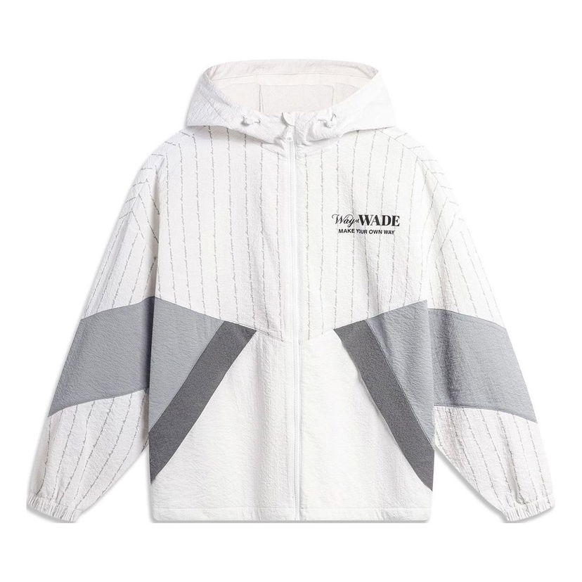 Vetrovka Li-Ning Wade Graphic Windbreaker Bela | AFDU399-5