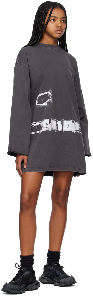 Majica We11done We11done Trompe L'Oeil T-Shirt Minidress Siva | WD-TO1-23-894-W-CH, 3