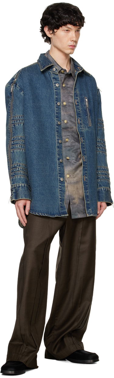Srajce Feng Chen Wang Feng Chen Wang Zip Denim Jacket Modra | FUF18SR03, 3