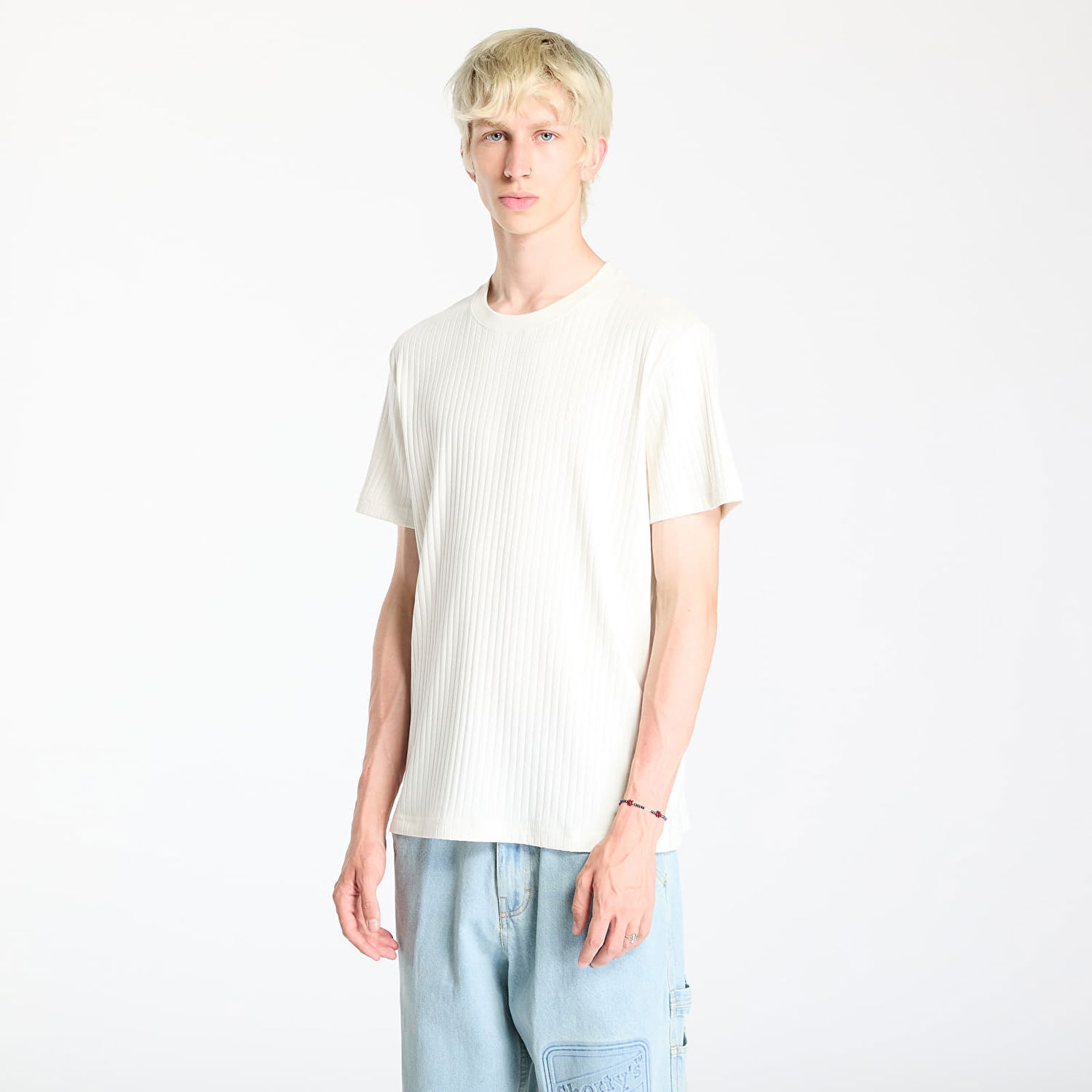 Majica CALVIN KLEIN Linear Quilted Tee Ivory Bela | J30J326149 YBI, 0