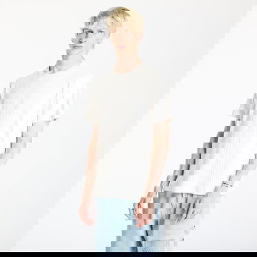 Majica CALVIN KLEIN Linear Quilted Tee Ivory Bela | J30J326149 YBI, 0