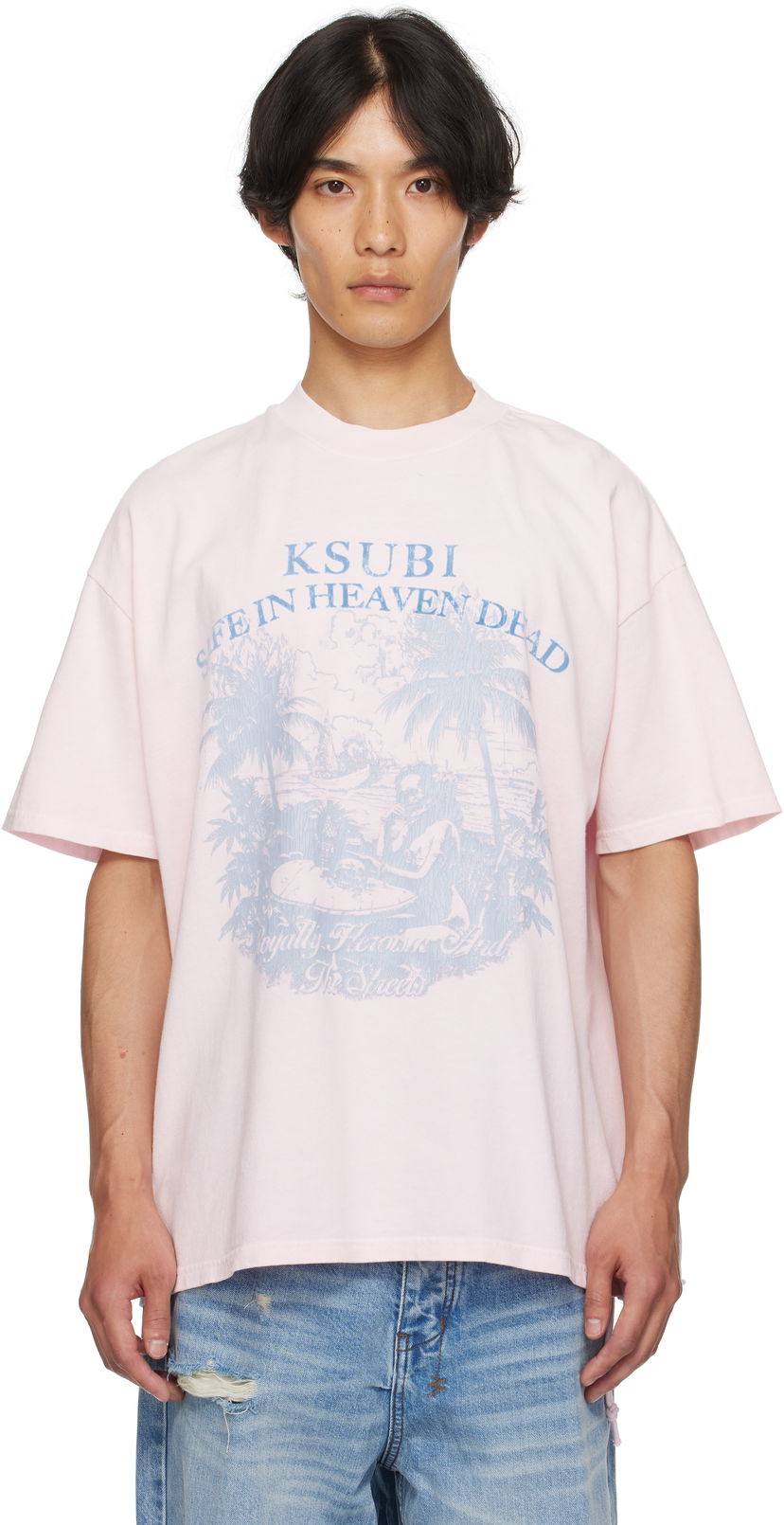 Majica Ksubi Paradiso Ekcess Graphic T-Shirt Roza | MPF25TE004