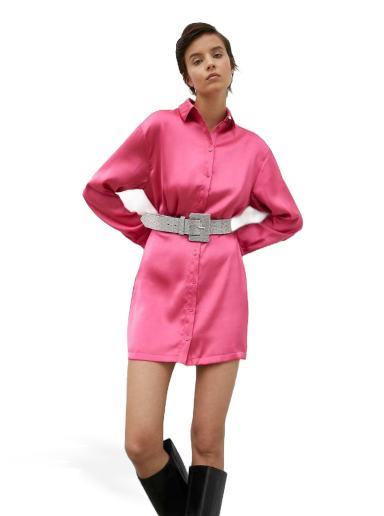 Obleke Samsoe Samsoe Liza Shirt Dress Roza | F22300193