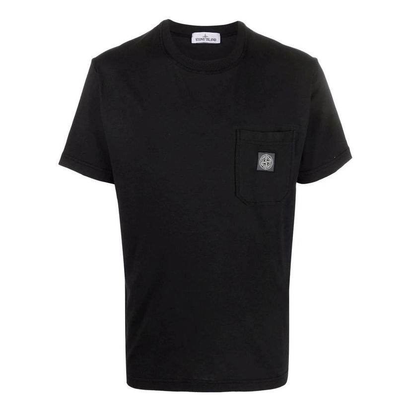 Majica Stone Island Pocket Classic Logo Patch T-Shirt Črna | 761521957-V0029