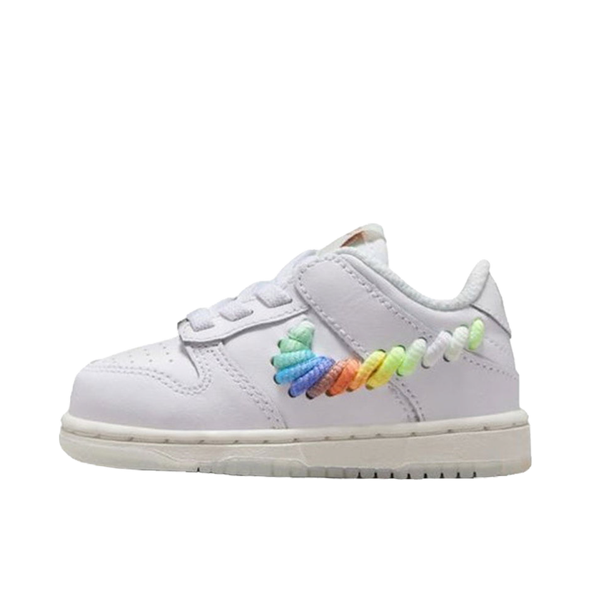 Superge in čevlji Nike Dunk Low SE Rainbow Lace Swoosh (TD) Bela | FQ1924-100