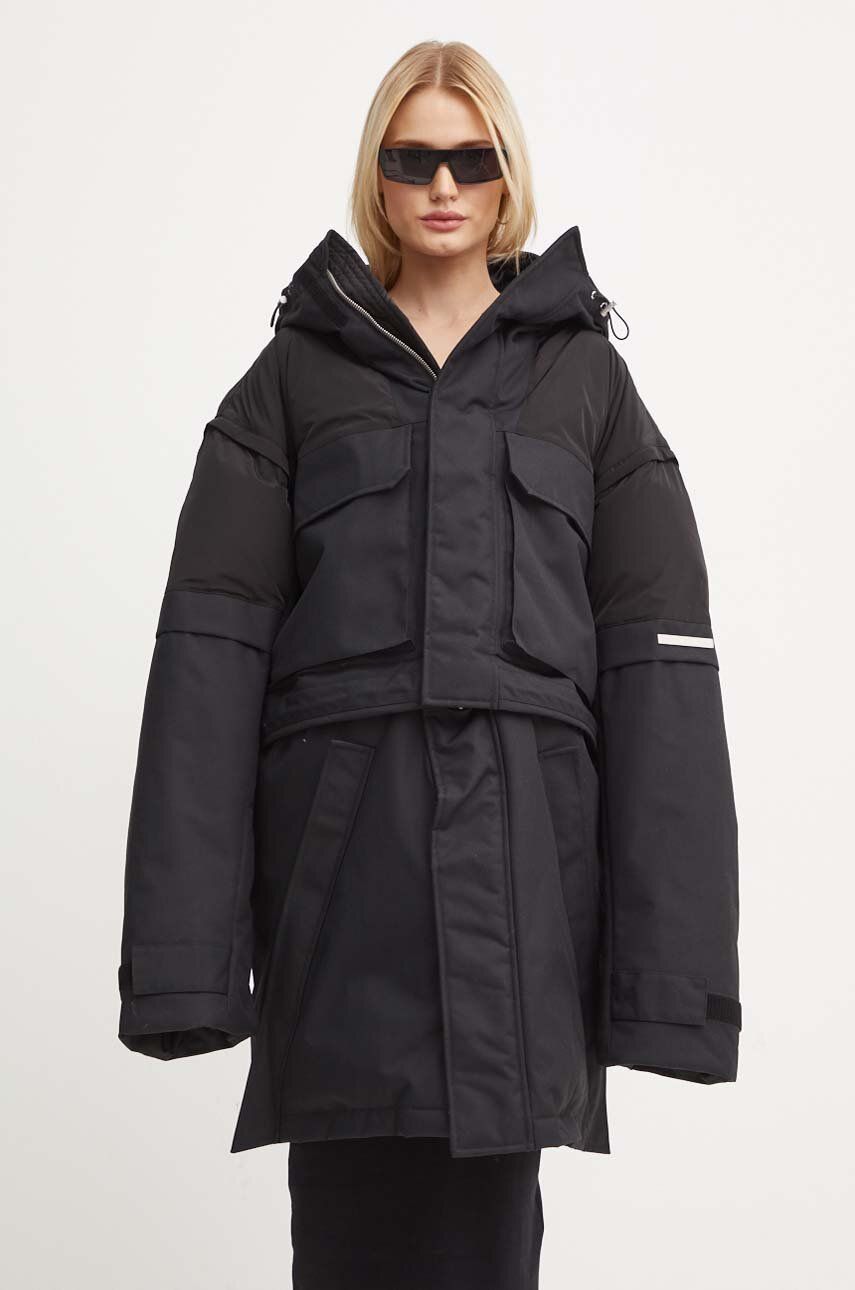 Parka HELIOT EMIL Layered Hooded Puffer Parka Črna | HE.02.098.BLK01, 0