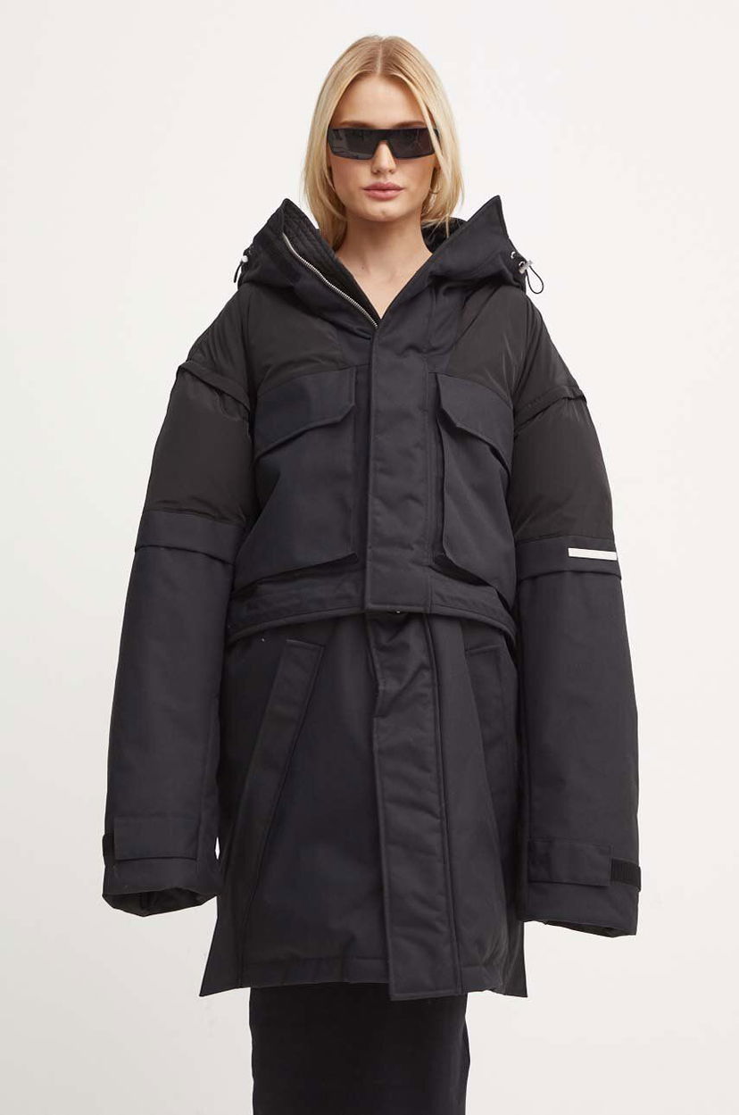 Parka HELIOT EMIL Layered Hooded Puffer Parka Črna | HE.02.098.BLK01