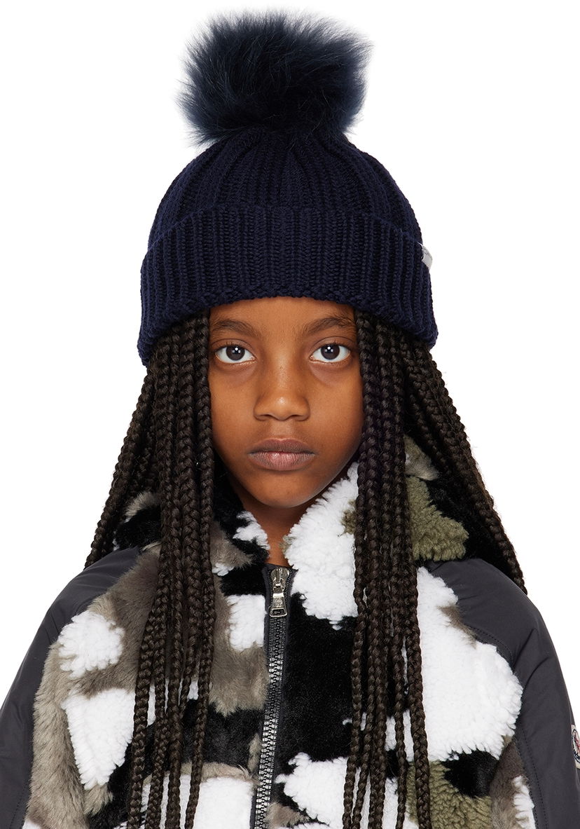 Beanie WOOLRICH Woolrich Kids Pom Pom Beanie Mornarica | CFWKAC0145FRUF0428