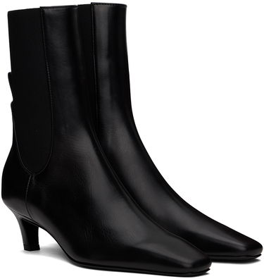 Obleke TOTEME TOTEME 'The Mid Heel' Leather Boots Črna | 214-907-813, 3