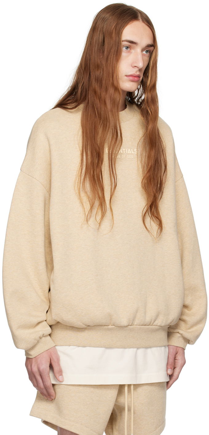 Pleteni pulover Fear of God Fear of God Essentials Crewneck Bež | 192BT232043F, 1