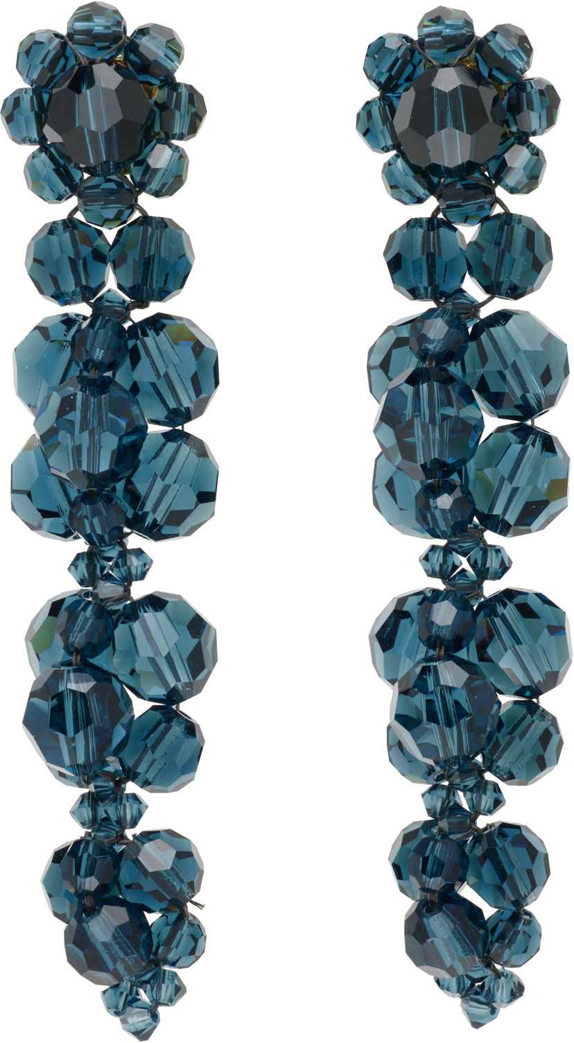 Uhani Simone Rocha Simone Rocha Cluster Drip Crystal Earrings Modra | ERG546 0903