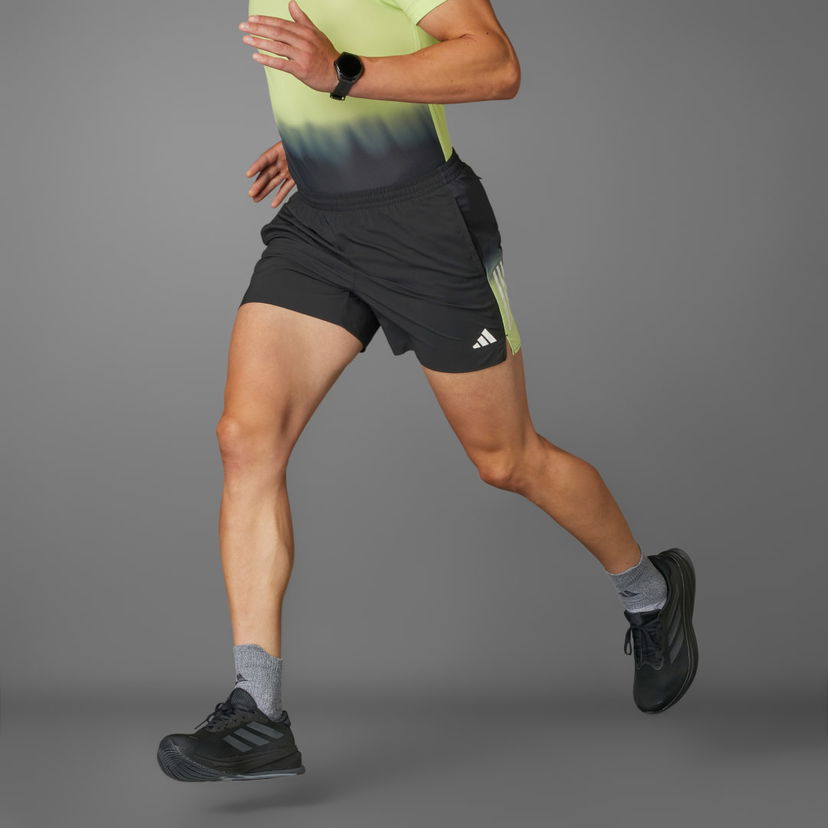 Kratke hlače adidas Performance Own the Run CLIMACOOL Colorblock Running Shorts Črna | JC9890