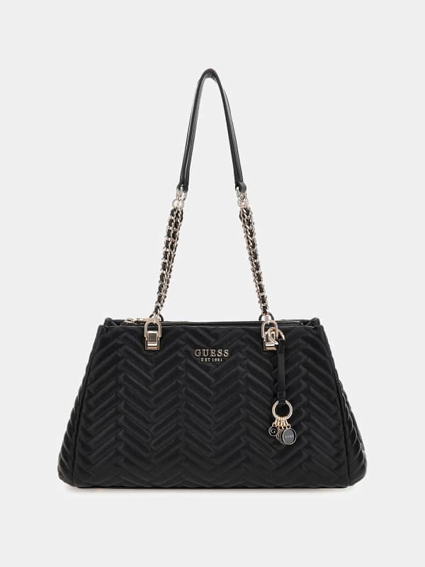 Torbica GUESS Quilted Shopper Bag Črna | HWQG9508090, 0