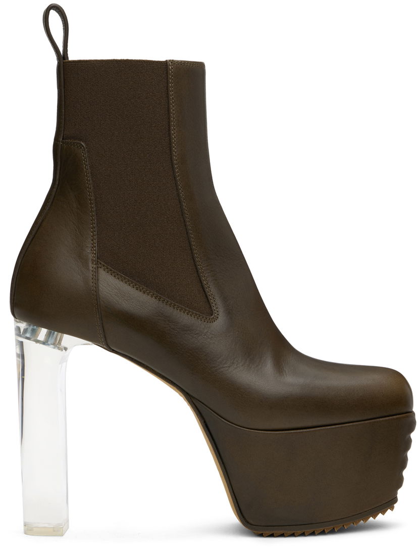 Oblačila Rick Owens Rick Owens Porterville Minimal Grill Beatle 65 Chelsea Boots Zelena | RP02D3847 LOO0